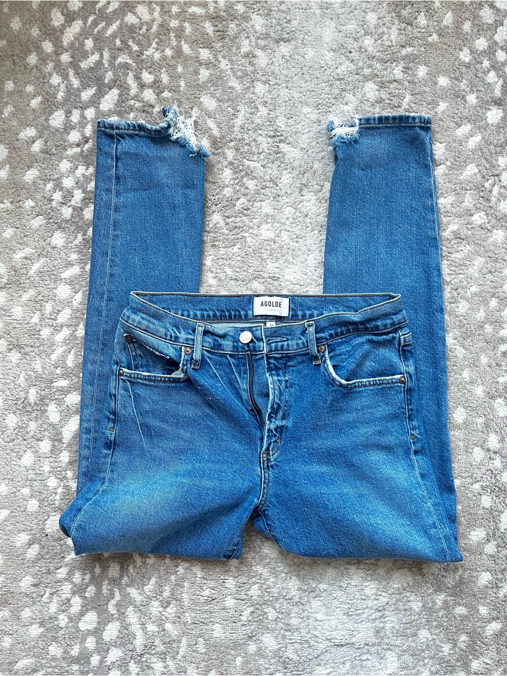 AGOLDE Women's Blue High-Rise Skinny Jeans — Size 28